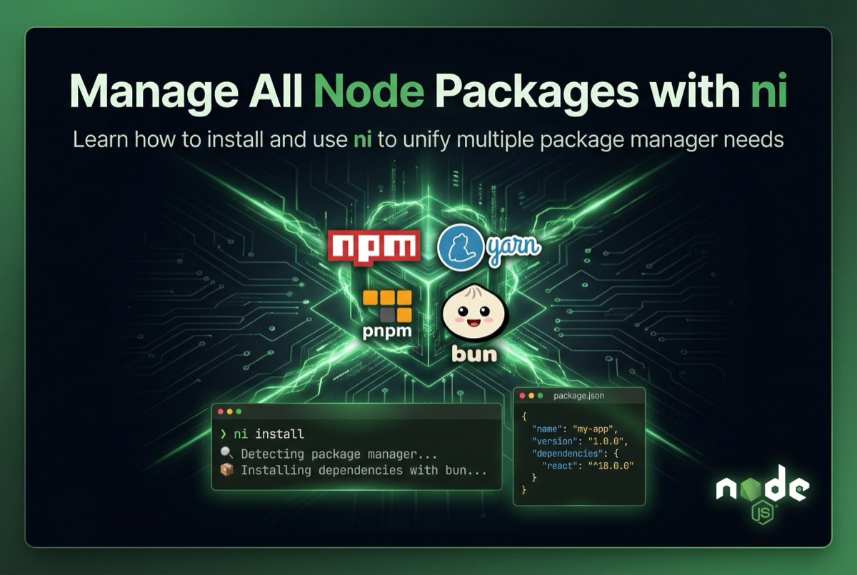 用 ni 管理所有 Node 套件